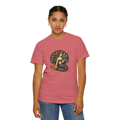 Mermaid T-Shirt, Summer Tee, Gift for Beach Lovers, Vintage Style, Unisex Casual Wear, Ocean Vibe Clothing, Eco-Friendly Fashion