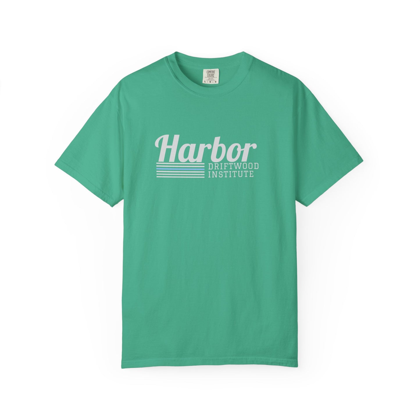 Harbor Driftwood Institute Design, Garmet-Dyed Cotton, Unisex T-Shirt, Casual Wear, Beach Vibes, Perfect Gift for Nautical Lovers