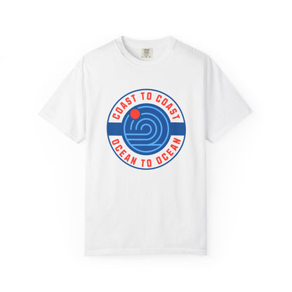 Coast to Coast Ocean Tee - Garment-Dyed Unisex T-Shirt, Casual Wear, Travel Apparel, Summer Fun, Unique Gift