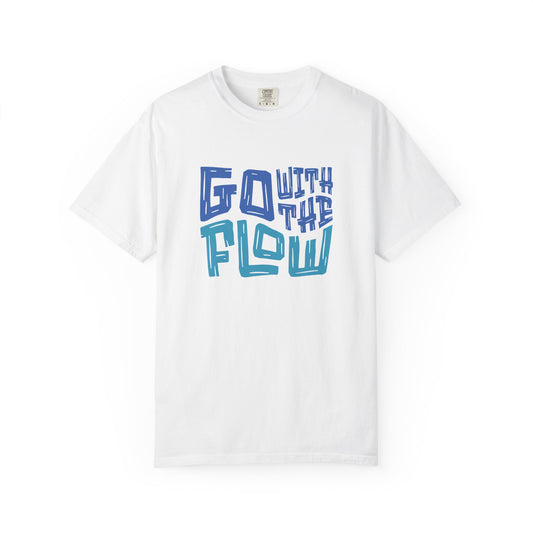 Chill Vibes Unisex T-Shirt Go With The Flow Graphic Tee, Casual Wear, Beach Day Shirt, Gift for Friends, Summer Essentials
