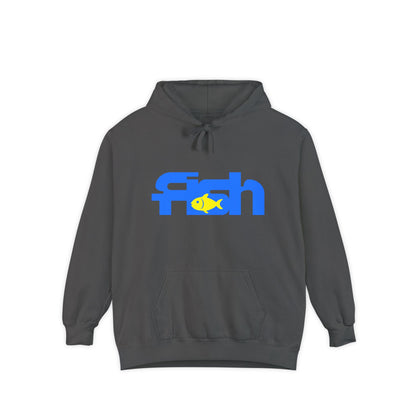Fish Design Unisex Hoodie, Casual Streetwear, Gift for Fish Lovers, Relaxed Fit, Eco-Friendly Style, Summer Beach Vibe