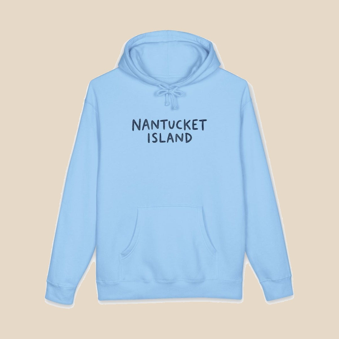 Nantucket Island Shell hoodie — scallop shell graphic pullover by Five Tides Apparel, view 2 of 15