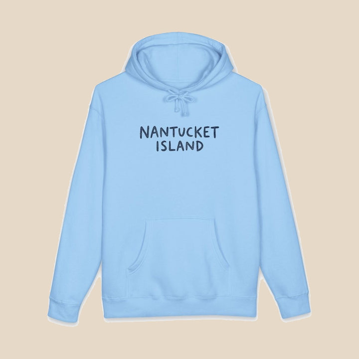 Nantucket Island Shell hoodie — scallop shell graphic pullover by Five Tides Apparel, view 2 of 15