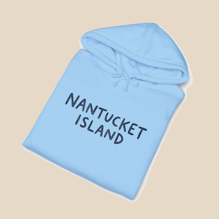 Nantucket Island Shell hoodie — scallop shell graphic pullover by Five Tides Apparel, view 9 of 15