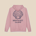 Nantucket Island Shell hoodie — scallop shell graphic pullover by Five Tides Apparel, view 12 of 15