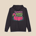 Summer Sadness Tour hoodie — neon palm and flamingo graphic pullover by Five Tides Apparel, view 7 of 10