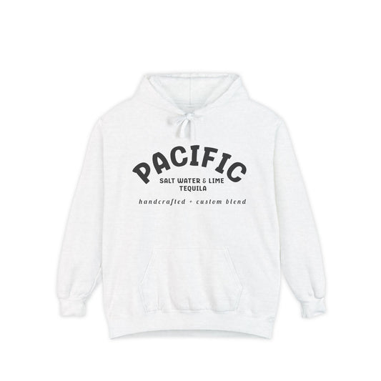 Pacific Tequila Hoodie - Casual Unisex Garment-Dyed Sweatshirt, Beach Vibes, Relaxed Style, Ideal Gift for Friends, Summer Celebration