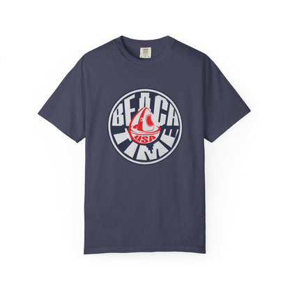 Beach Time USA Garment-Dyed T-Shirt, 100% Ring-Spun Cotton