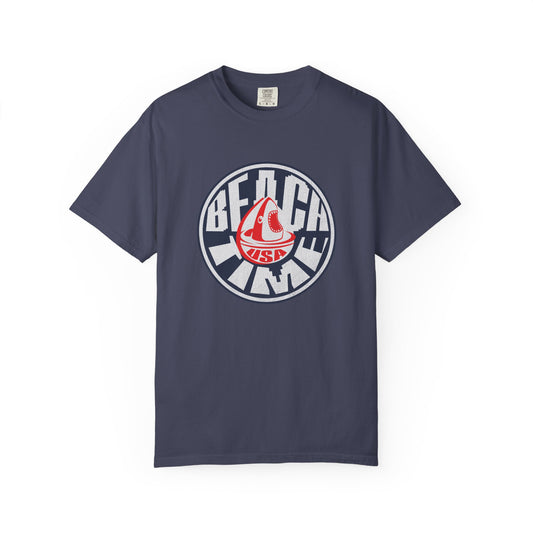 Beach Time USA Garment-Dyed T-Shirt, 100% Ring-Spun Cotton