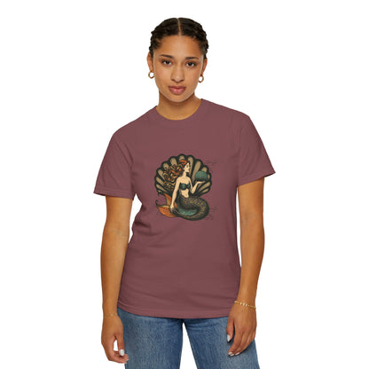 Mermaid T-Shirt, Summer Tee, Gift for Beach Lovers, Vintage Style, Unisex Casual Wear, Ocean Vibe Clothing, Eco-Friendly Fashion