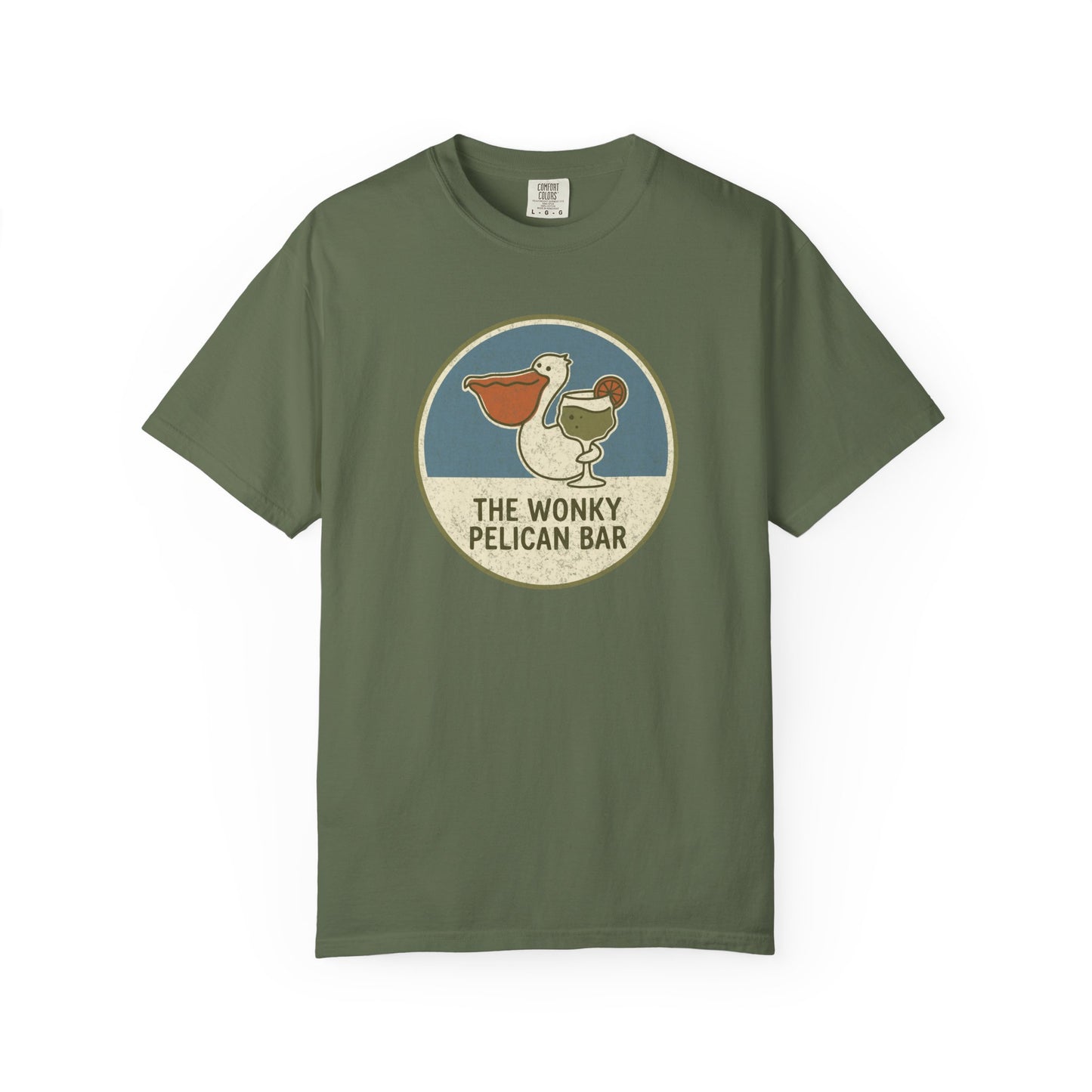 Wonky Pelican Bar Vintage Graphic Tee - Summer Bar T-Shirt