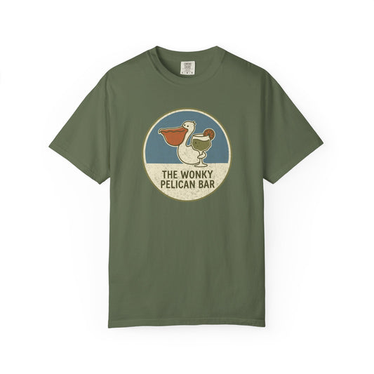 Wonky Pelican Bar Vintage Graphic Tee - Summer Bar T-Shirt