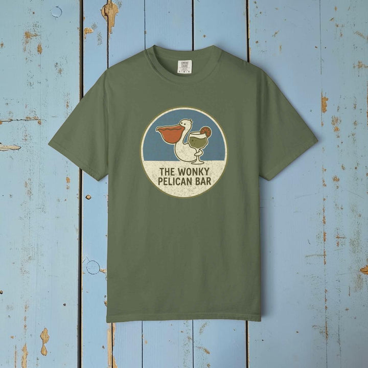 Wonky Pelican Bar Vintage Graphic Tee - Summer Bar T-Shirt