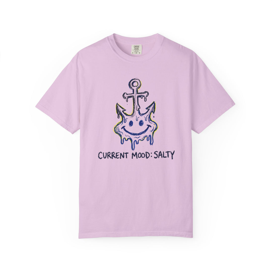 Salty Anchor Graphic T-Shirt | "Current Mood: Salty" Coastal Tee