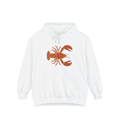 Lobster Lover Unisex Garment-Dyed Hoodie, Coastal Vibes, Beach Wear, Seafood Enthusiast Gift, Casual Style, Summer Fashion