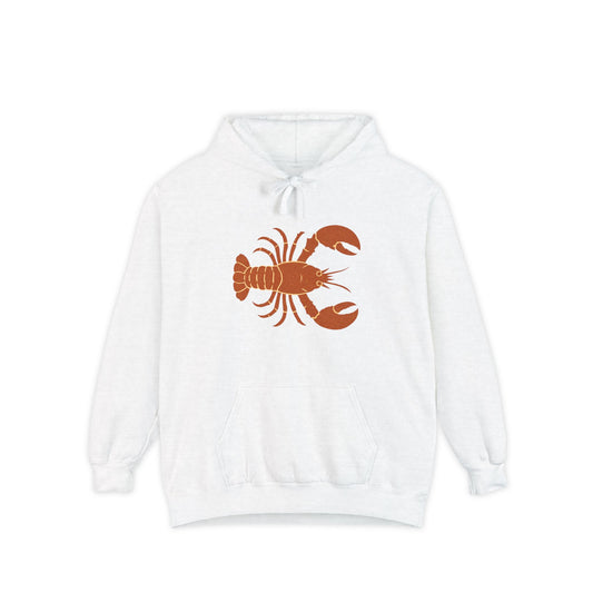 Lobster Lover Unisex Garment-Dyed Hoodie, Coastal Vibes, Beach Wear, Seafood Enthusiast Gift, Casual Style, Summer Fashion