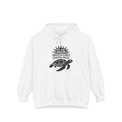 All Day Chilling Hoodie, Garment-Dyed Hoodie, Beachwear, Relaxed Fashion, Gift for Ocean Lovers, Chill Day Attire