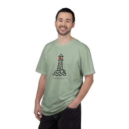 Lighthouse "Coastal Calm" Graphic T-Shirt, Summer Fashion Beach Tee