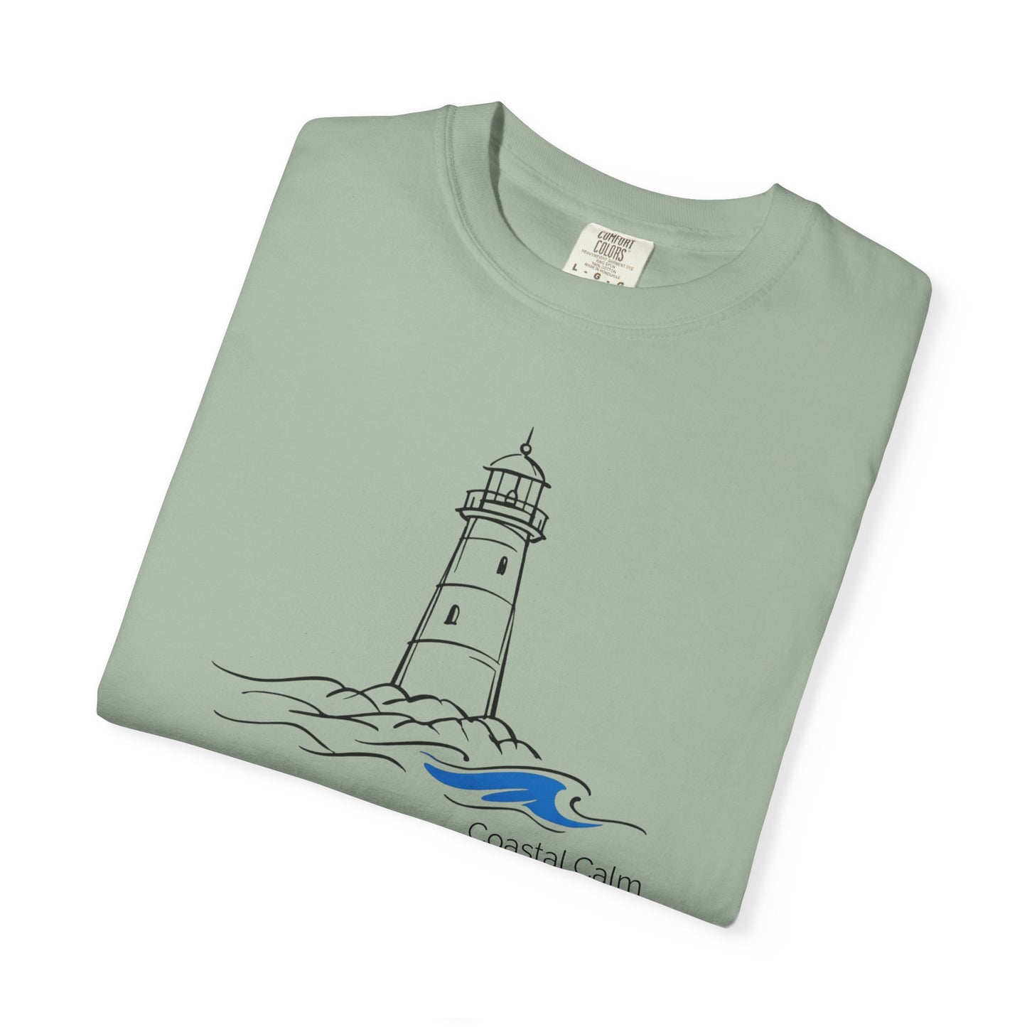 Coastal Calm Lighthouse Blue Sea Graphic T-Shirt, Summer Fashion Unisex Tee