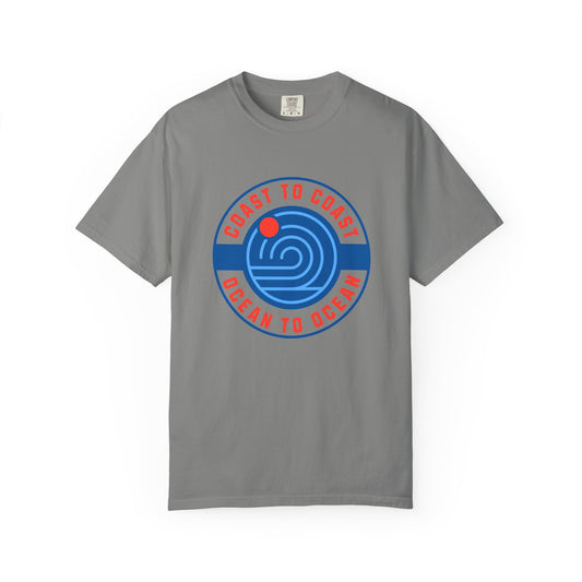 Coast to Coast Ocean Tee - Garment-Dyed Unisex T-Shirt, Casual Wear, Travel Apparel, Summer Fun, Unique Gift