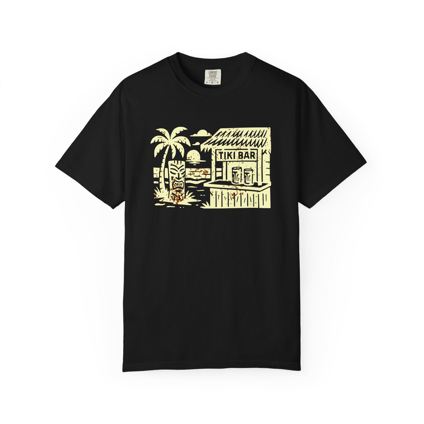 Tiki Bar T-Shirt, Vintage Beach Tee, Unisex Summer Wear, Vacation Gift, Tropical Apparel, Casual Style