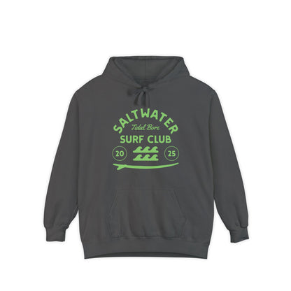 Salt Water Surf Club Hoodie, Garment-Dyed Unisex Hoodie, Saltwater Hoodie, Casual Beachwear, Comfortable Surf Apparel, Gift for Surfers