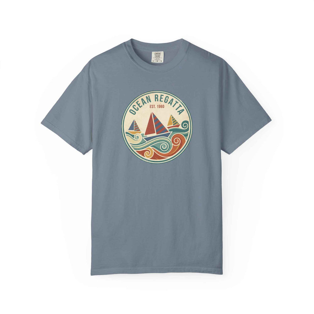 Ocean Regatta Summer T-Shirt - Vintage Sailboat Beach Graphic Tee