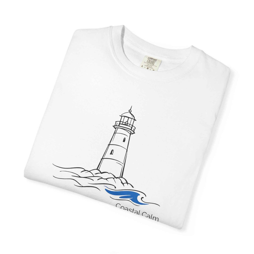 Coastal Calm Lighthouse Blue Sea Graphic T-Shirt, Summer Fashion Unisex Tee