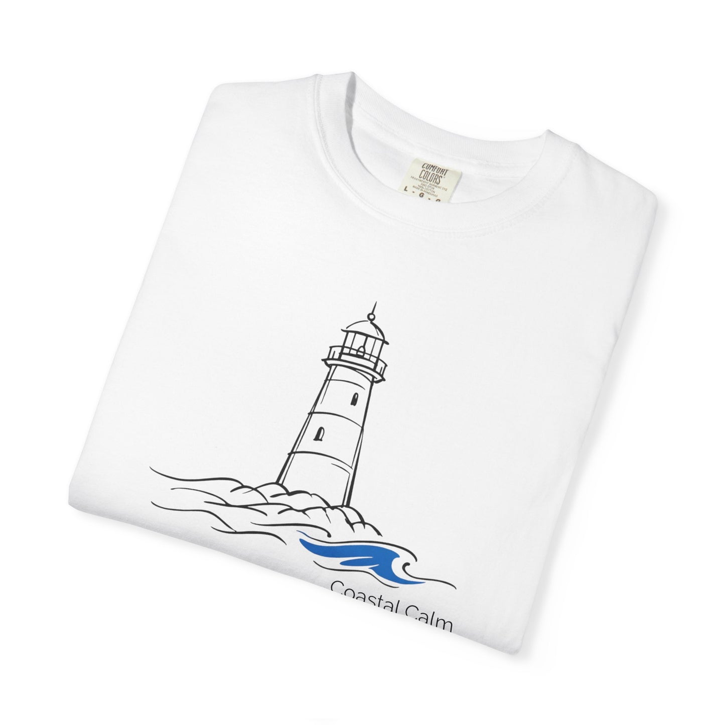 Coastal Calm Lighthouse Blue Sea Graphic T-Shirt, Summer Fashion Unisex Tee