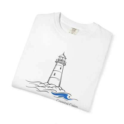 Coastal Calm Lighthouse Blue Sea Graphic T-Shirt, Summer Fashion Unisex Tee