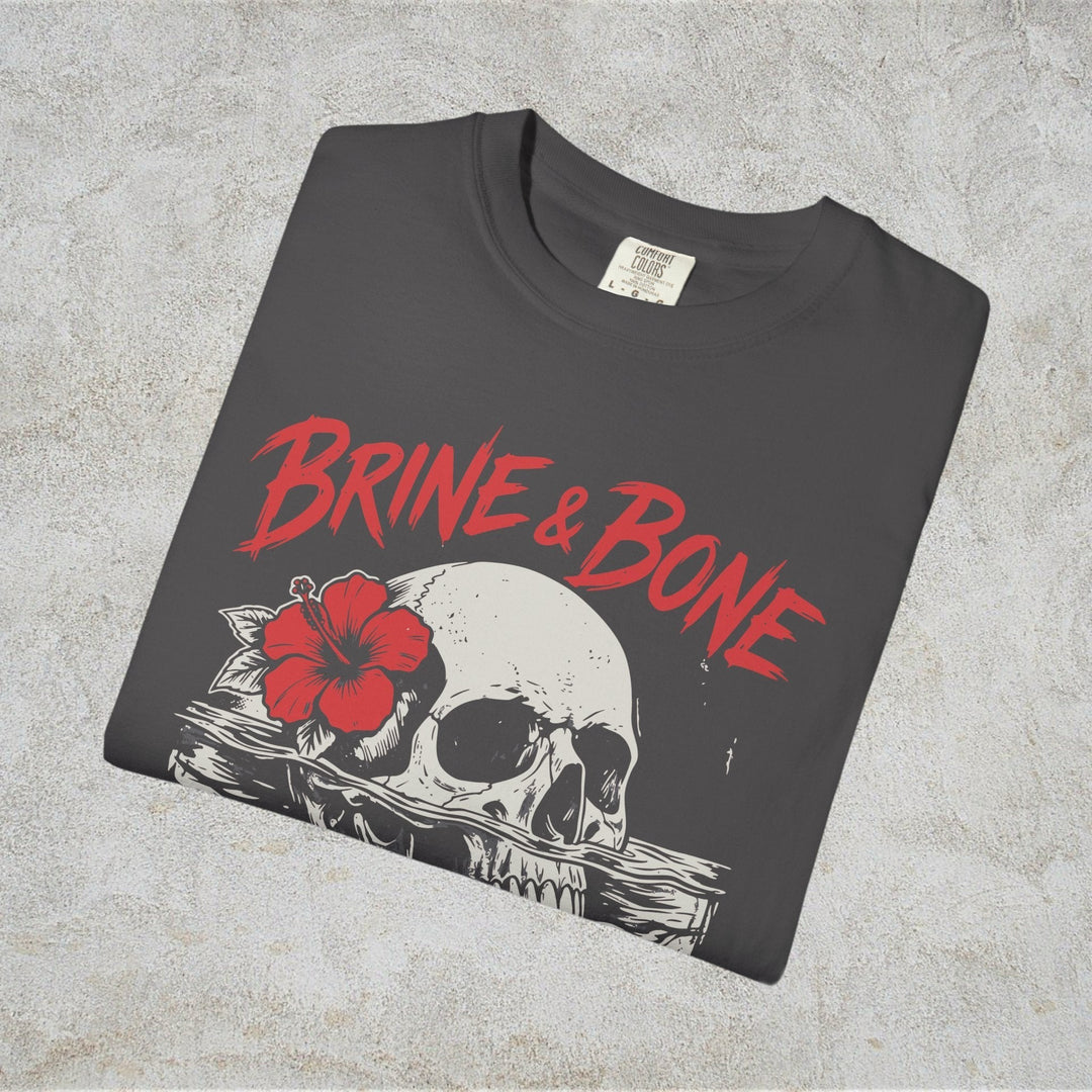 Brine &amp; Bone Skull Tee | Garment-Dyed Coastal Punk Graphic