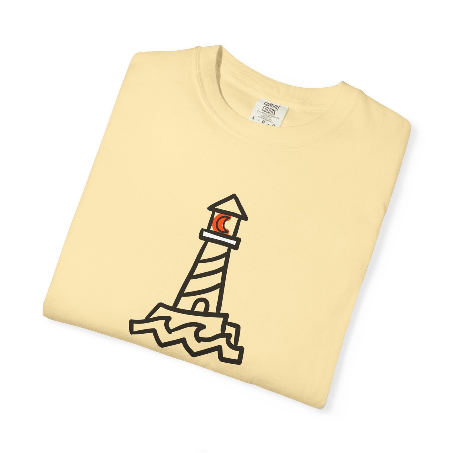 Lighthouse "Coastal Calm" Graphic T-Shirt, Summer Fashion Beach Tee