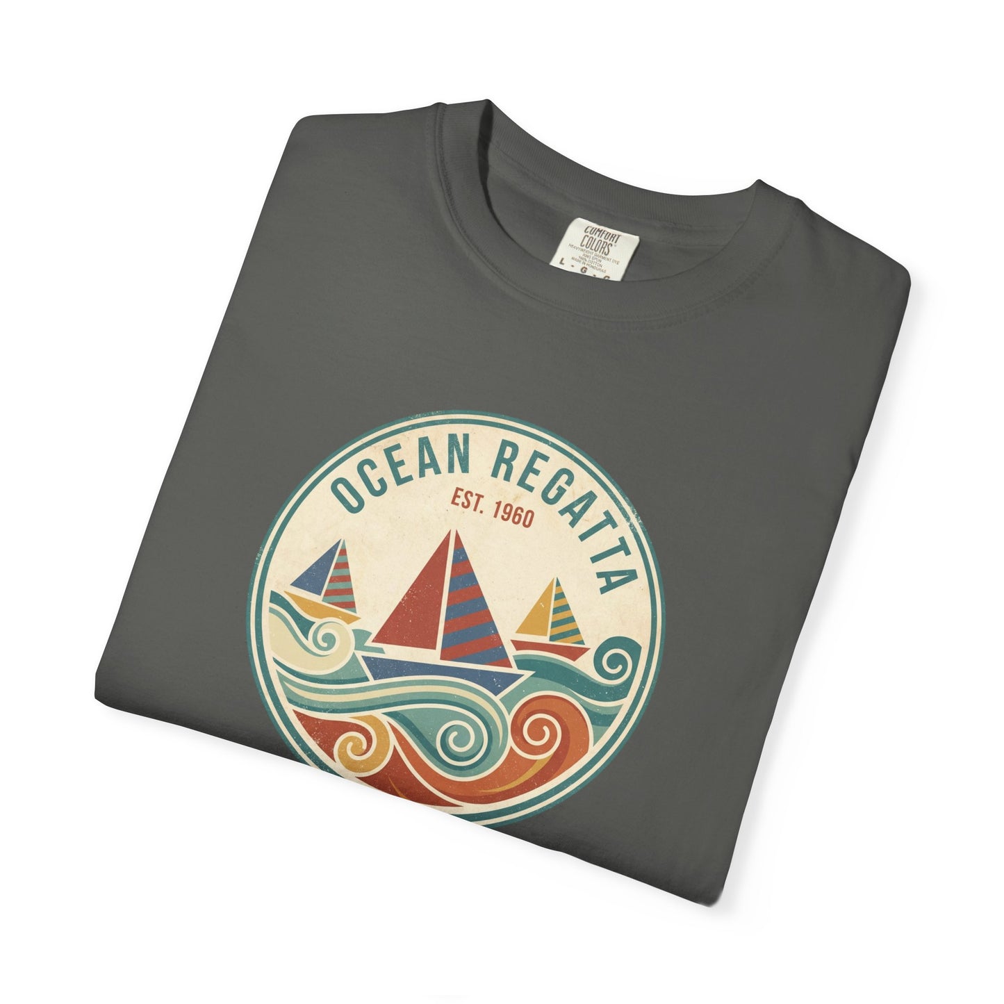Ocean Regatta Summer T-Shirt - Vintage Sailboat Beach Graphic Tee