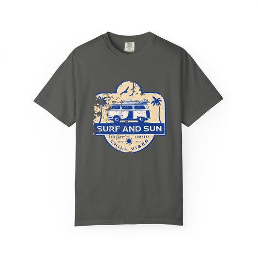 Chill Vibes Surf T-Shirt, Unisex Beach Tee, Casual Summer Shirt, Surf and Sun Apparel, Vacation Clothing, Gift for Surf Lovers