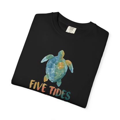 Sea Turtle Coastal Custom Graphic T-Shirt - Five Tides Vintage Beach Tee