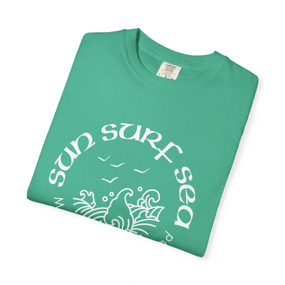 Beach Vibes Unisex T-Shirt, Coastal Graphic Tee, Summer Casual Wear, Perfect for Beach Days, Surfing Adventures, Travel Gift