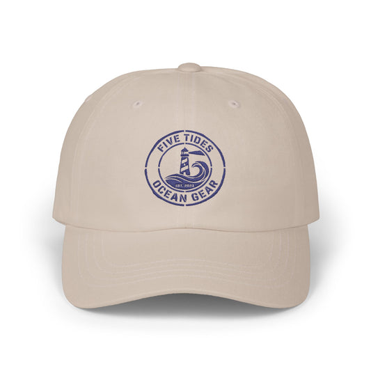 Ocean Gear Dad Cap — Five Tides Nautical Embroidered Baseball Hat
