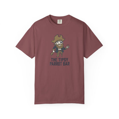 Pirate Bartender T-Shirt - The Tipsy Parrot Bar Novelty Summer Beach Tee