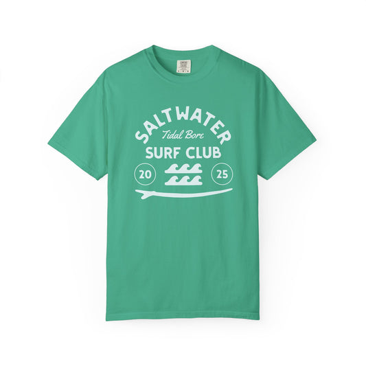 Surf Club Unisex T-Shirt, Eco-Friendly Tee, Beachwear, Casual Summer Apparel, Gift for Surfers, Coastal Vibe