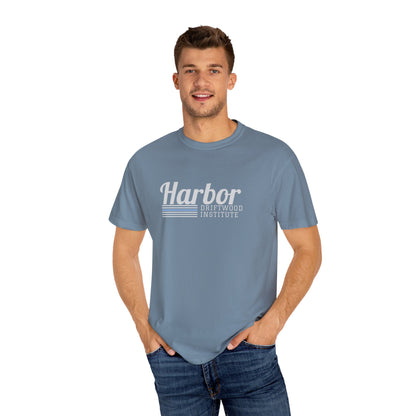 Harbor Driftwood Institute Design, Garmet-Dyed Cotton, Unisex T-Shirt, Casual Wear, Beach Vibes, Perfect Gift for Nautical Lovers