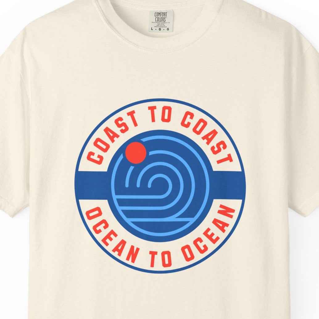 Coast to Coast Ocean, Garment-Dyed T-Shirt, Unisex