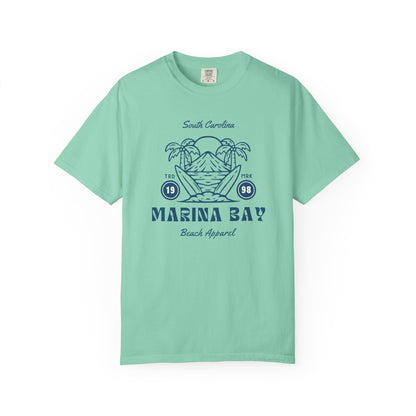Marina Bay Beach T-Shirt | Comfy Casual Tee for Summer, Vacation Souvenir, Gift for Ocean Lovers, Trending Graphic Tee