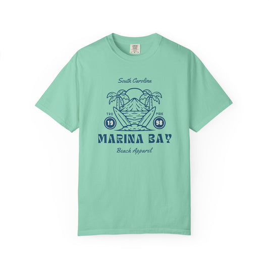 Marina Bay Beach T-Shirt | Comfy Casual Tee for Summer, Vacation Souvenir, Gift for Ocean Lovers, Trending Graphic Tee