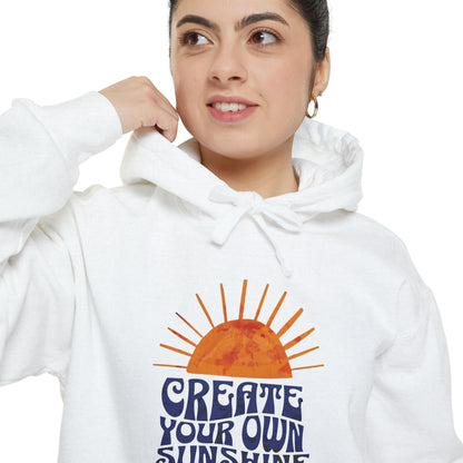 Create Your Own Sunshine Hoodie, Unisex Garment-Dyed Hoodie, Comfortable Everyday Wear, Inspirational Gift, Perfect for Spring or Summer