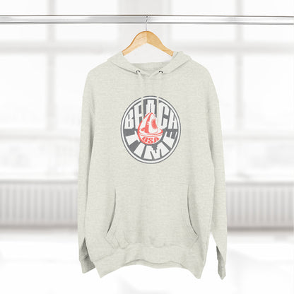 Sun Faded Beach Time Fleece Hoodie - Cozy Casual Wear for Beach Lovers, Perfect for Summer, Gift Idea, Unisex Hoodie, Everyday Comfort