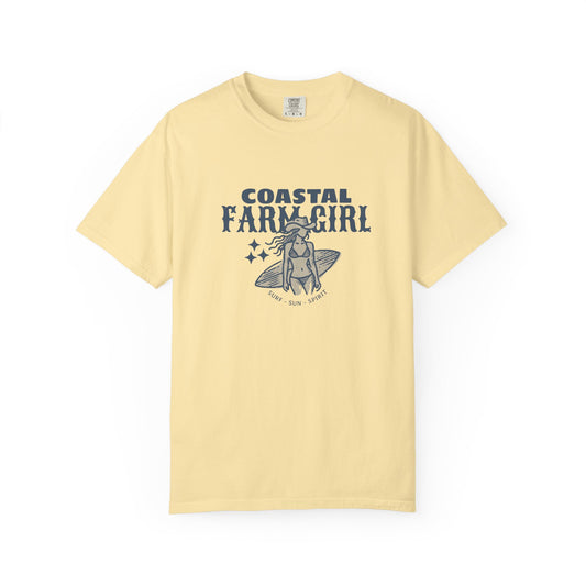Coastal Farm Girl T-shirt, Unisex Tee for Beach Lovers, Casual Summer Wear, Gift for Surf & Farm Enthusiasts, Vintage Style Cotton Top