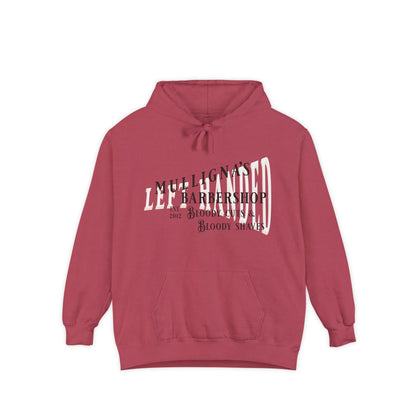 Muligan's Left Handed Shop Hoodie, Garment-Dyed, Warm Winter Hoodie, Summer and Beach Style