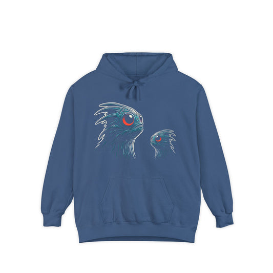 Mystical Sea Creatures Hoodie | Unisex Garment-Dyed Hoodie, Cozy Sweatshirt, Unique Gift Idea, Fantasy Apparel, Artistic Hoodie, Casual Wear