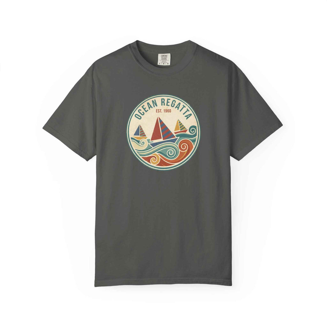 Ocean Regatta Summer T-Shirt - Vintage Sailboat Beach Graphic Tee