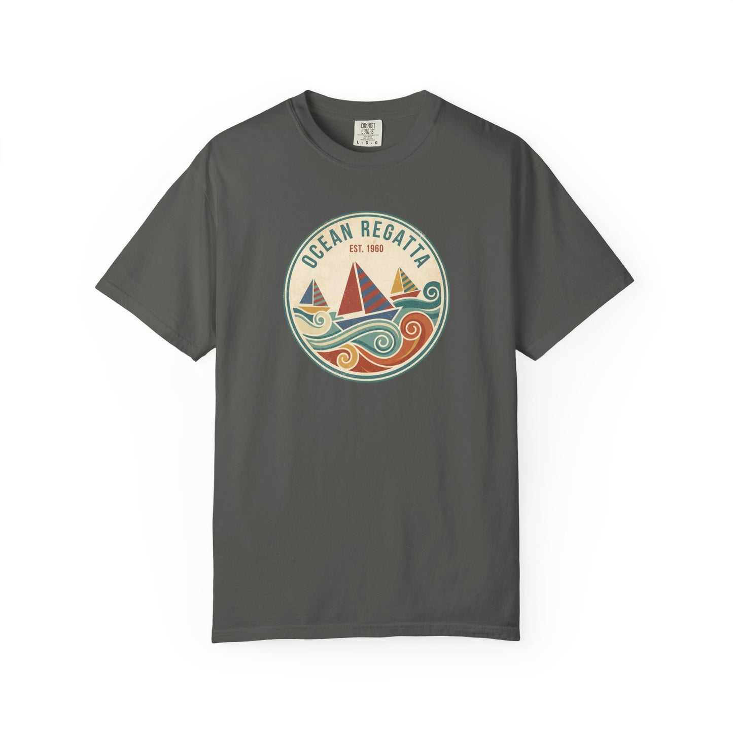 Ocean Regatta Summer T-Shirt - Vintage Sailboat Beach Graphic Tee